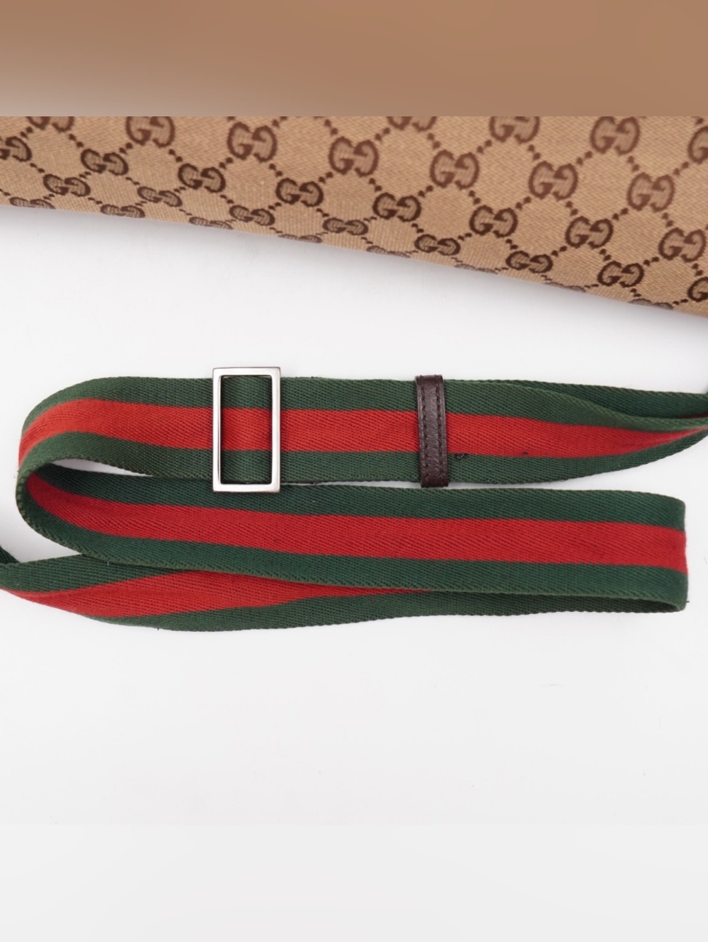 CH20 💗 GUCCI Monogram Canvas Flap Messenger - Picture 10 of 12